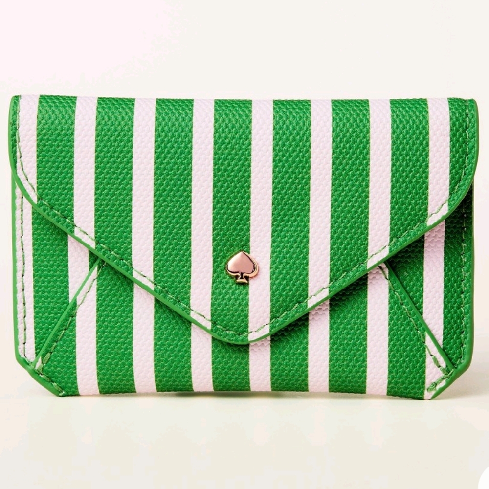 kate spade new york x Target Stripe Envelope Card Case - Green/White